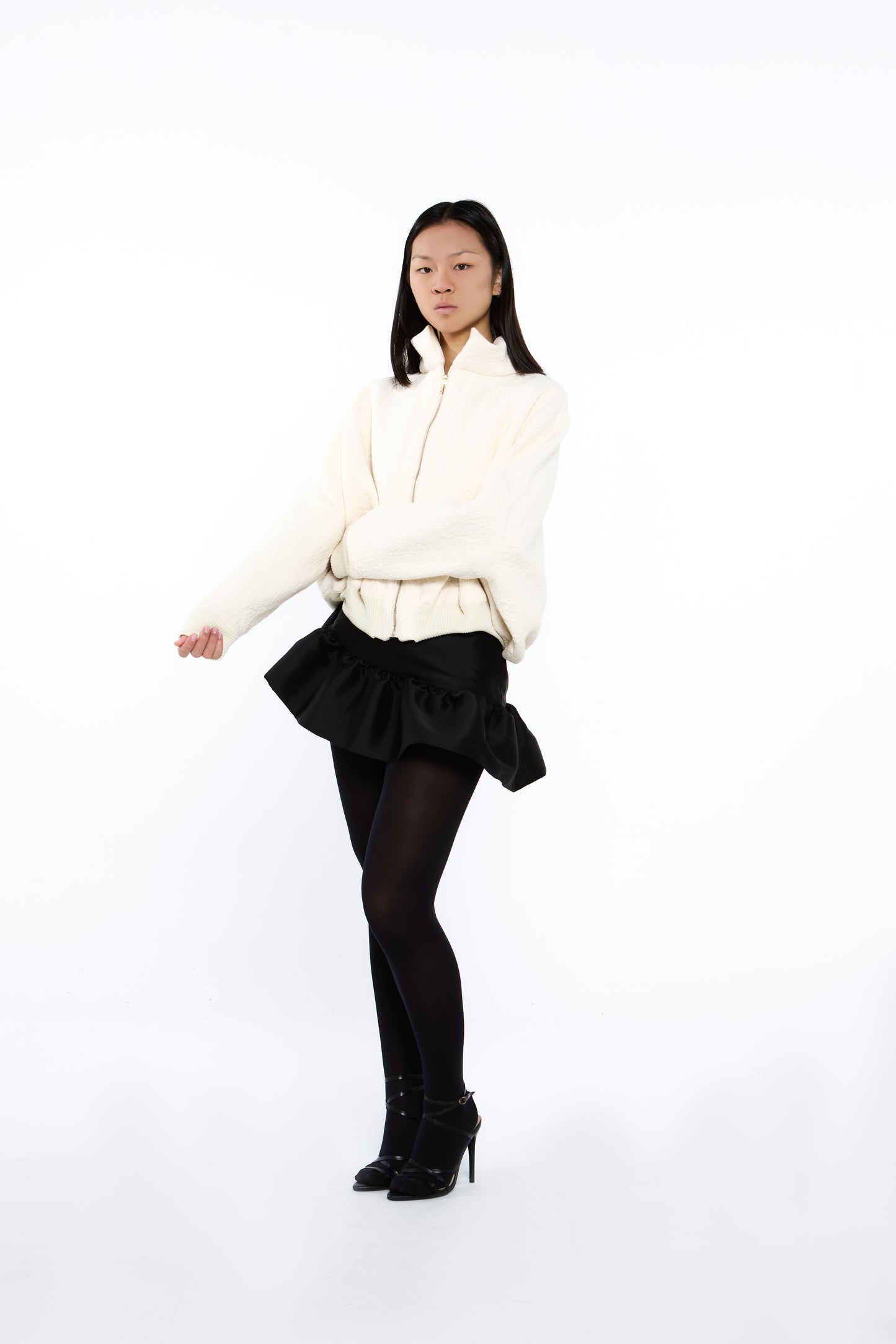 BOMBER CROP BLANCA