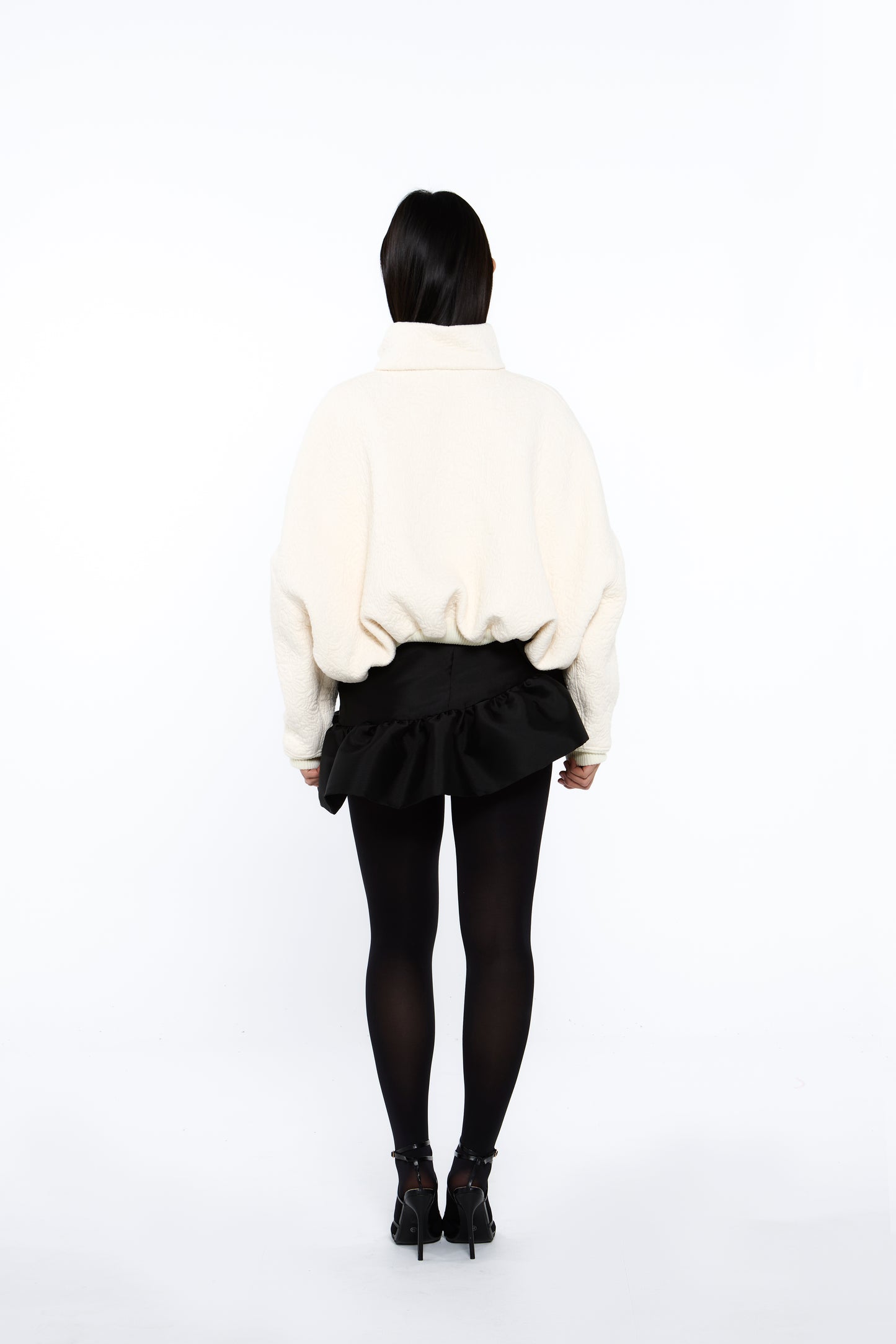 BOMBER CROP BLANCA