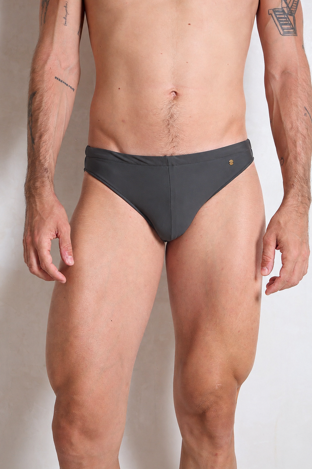 BAÑADOR SLIP GRIS TITANIO